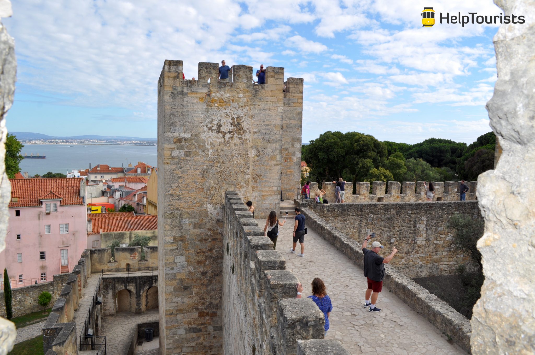 Lisbonne Castelo de Sao jorge Mur