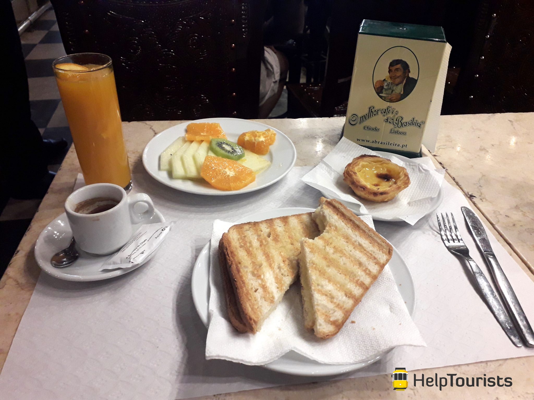 Lissabon Brasileira Frühstück