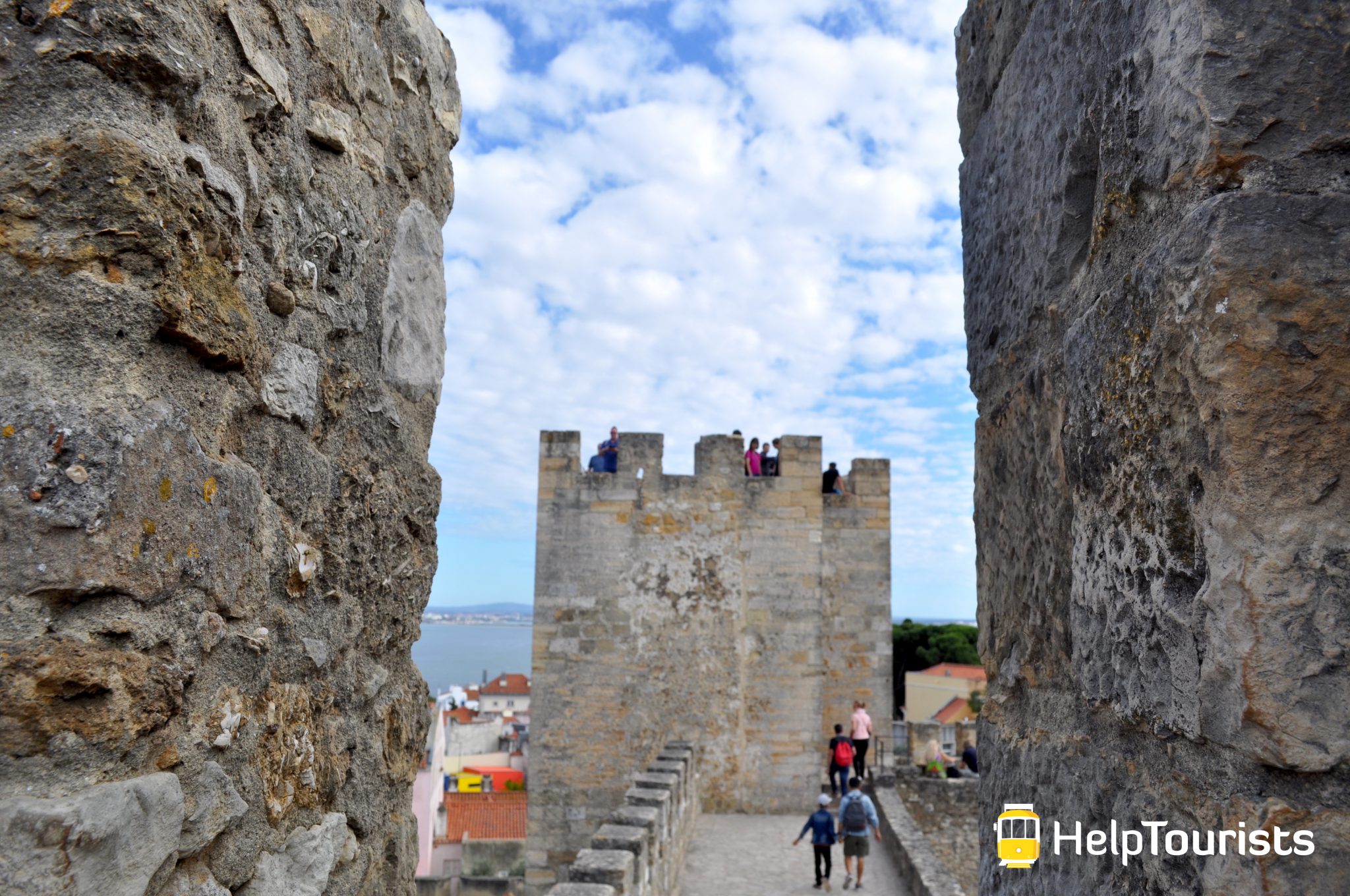 Lissabon castelo de sao jorge aussicht turm