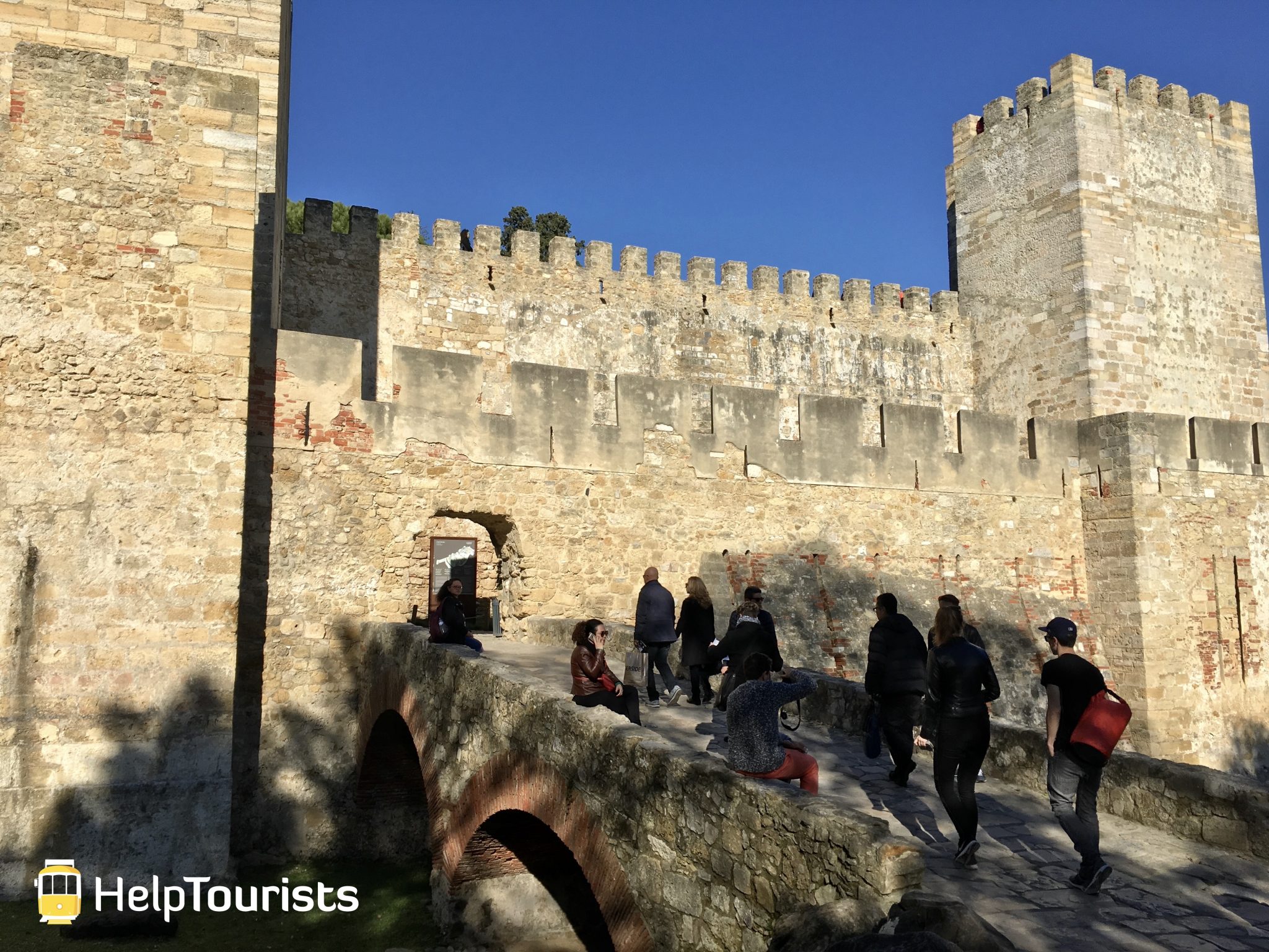 Lisbonne Castelo de Sao Jorge mur